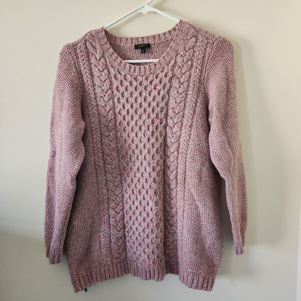 Talbots Pink Cable Knit Sweater - Picture 2 of 8